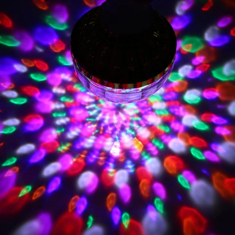 Colorful Rotating Crystal Bulb Atmosphere Magic Ball Light LED Stage Light