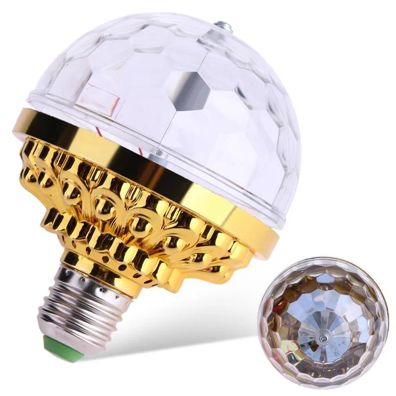 Colorful Rotating Crystal Bulb Atmosphere Magic Ball Light LED Stage Light