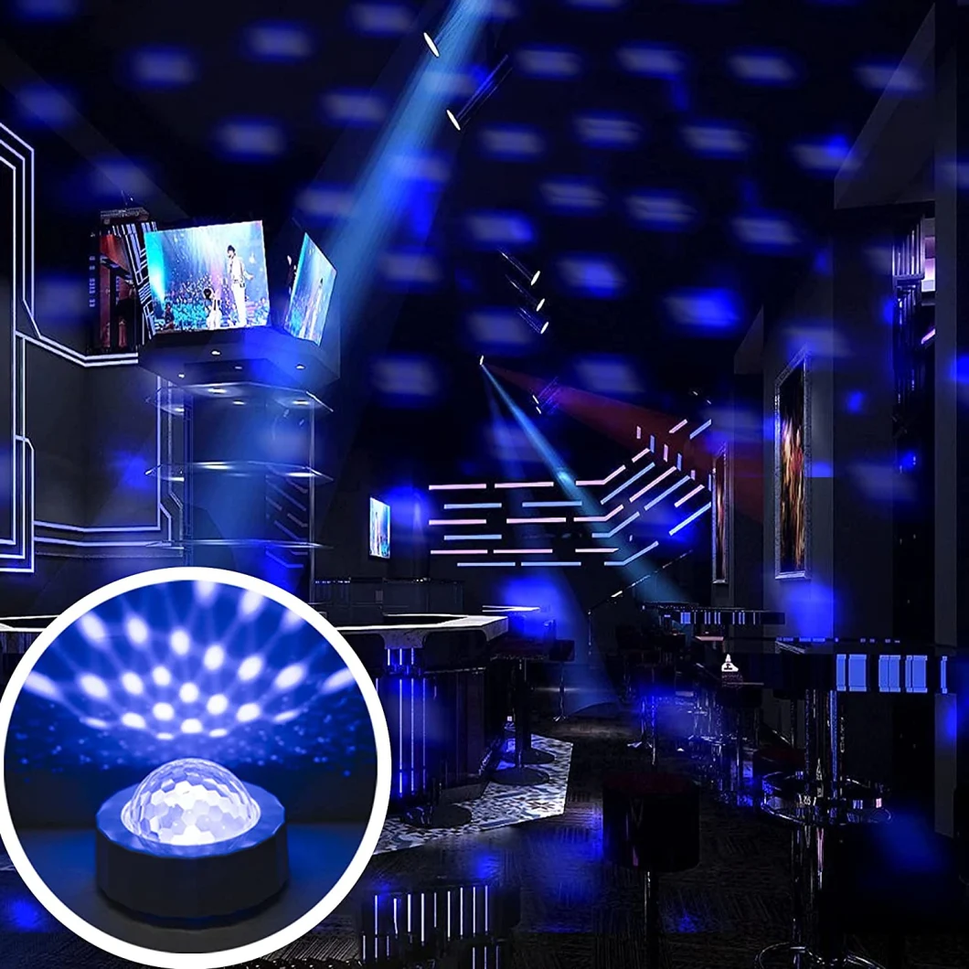 Environment Decoration Lights Portable LED Starry Sky Projector Lights Disco Magic Ball DJ Music Rhythm Lights