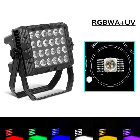 Wholesale DJ Stage Bar KTV Nightclub Disco Equipment LED Wash 24PCS 24X10W 4in1 RGBW IP65 Waterproof Outdoor Flat PAR Can Wall Washer Projector Effect Light